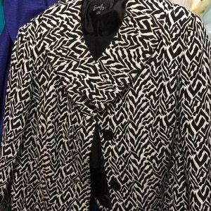 A two piece black suit